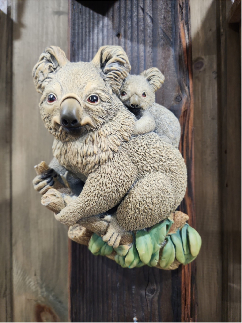 Bossons Congleton England Koalas Chalkware Wall Plaque Mother and Joey Vintage